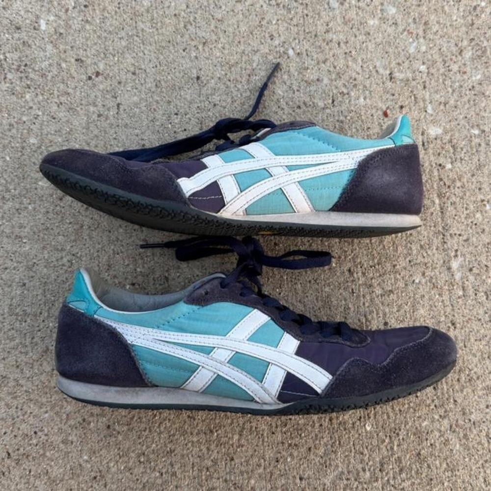 Onitsuka tiger shoes cyan/white serrano techno shoes unisex